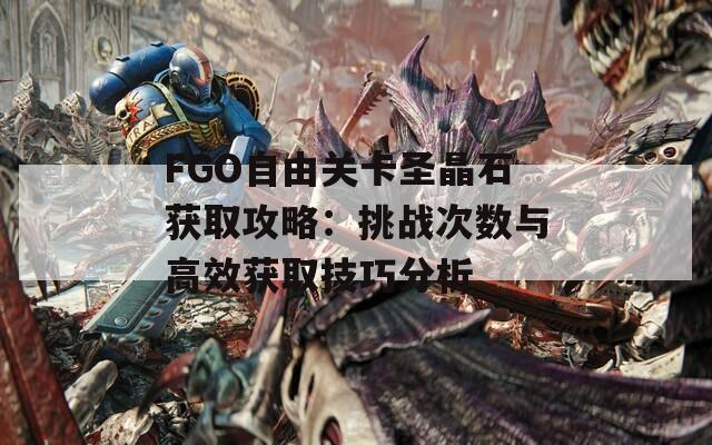 FGO自由关卡圣晶石获取攻略：挑战次数与高效获取技巧分析