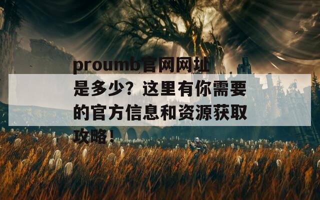 proumb官网网址是多少？这里有你需要的官方信息和资源获取攻略！