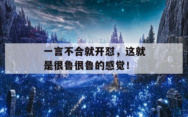 一言不合就开怼，这就是很鲁很鲁的感觉！