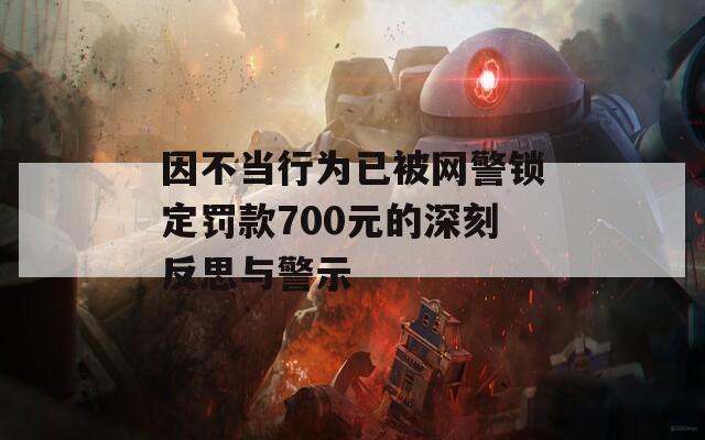 因不当行为已被网警锁定罚款700元的深刻反思与警示