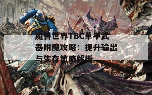 魔兽世界TBC单手武器附魔攻略：提升输出与生存策略解析