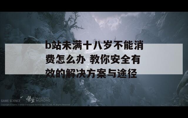 b站未满十八岁不能消费怎么办 教你安全有效的解决方案与途径