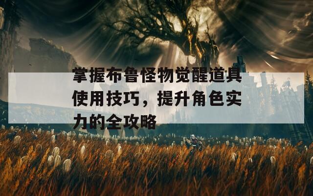 掌握布鲁怪物觉醒道具使用技巧，提升角色实力的全攻略