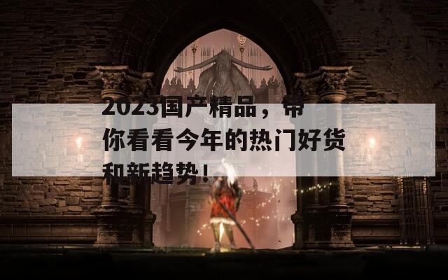 2023国产精品，带你看看今年的热门好货和新趋势！