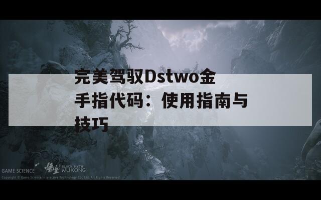 完美驾驭Dstwo金手指代码：使用指南与技巧