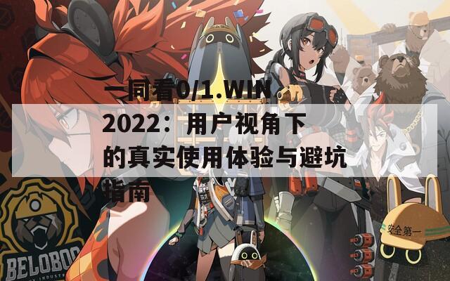 一同看0/1.WIN2022：用户视角下的真实使用体验与避坑指南